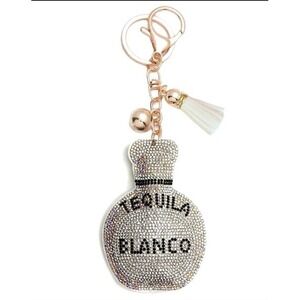 New! Tequila Rhinestone Keychain/Purse Charm